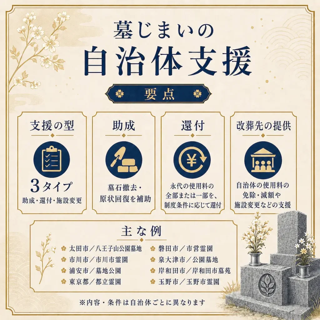 墓じまいの自治体支援8例｜助成・還付・施設変更_まとめ画像 (2)