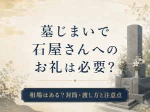 墓じまいで石屋さんへのお礼は必要？相場はある？封筒・渡し方と注意点